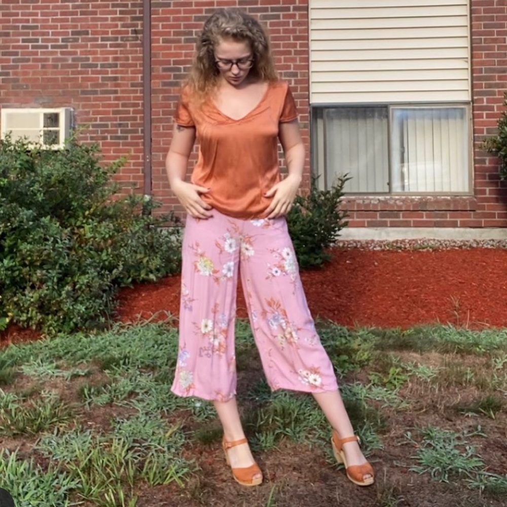 Wide leg floral culottes